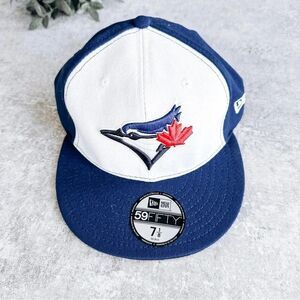 59Fifty Toronto Blue Jays Flatbill Blue and White Hat 7 1/8